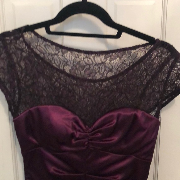 betsy adam dress purple lace 6 cocktail - Picture 2 of 6
